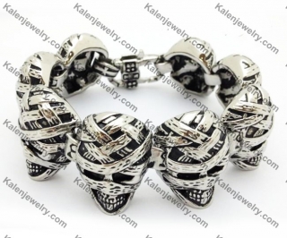 Stainless Steel Skull Bracelet  KJB550033