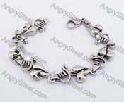 Stainless Steel Skull Bracelet  KJB550032