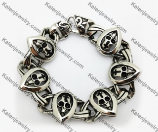 Stainless Steel Skull Bracelet KJB550092