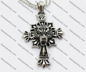 Stainless Steel Tiger Cross Pendant KJP550007