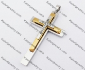 3 Layers Gold plating Stainless Steel Cross Pendant KJP190102