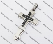 Two-tone Stainless Steel Cross Pendant KJP190117