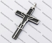 Black Stainless Steel Cross Pendant KJP190130