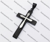 Black Stainless Steel Cross Pendant KJP190135