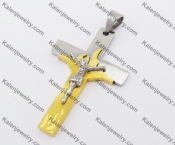 Gold Plating Stainless Steel Jesus   Cross Pendant KJP190140