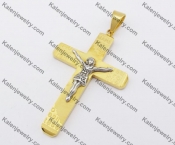 Gold Plating Stainless Steel Jesus  Cross Pendant KJP190142