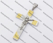 Gold Plating Stainless Steel Jesus Cross Pendant KJP190143