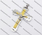 Gold Plating Stainless Steel Jesus Cross Pendant KJP190146