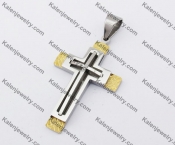 Gold Plating Stainless Steel Cross Pendant KJP190158