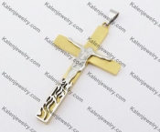 Gold Plating Stainless Steel Jesus Cross Pendant KJP190160