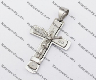 Stainless Steel Jesus Cross Pendant KJP190175