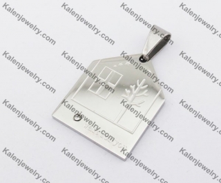 Stainless Steel House Pendant KJP190336