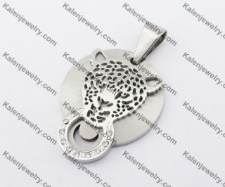 Stainless Steel Leopard Pendant KJP190357