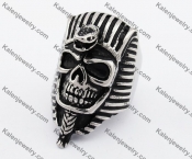 Stainless Steel Pharaoh Skull Ring KJR560002