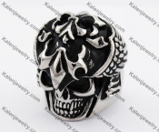 Stainless Steel Skull Ring KJR560004