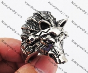 Stainless Steel Wolf Cacique Ring KJR560007