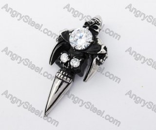 Stainless Steel Skull Pendant KJP570007