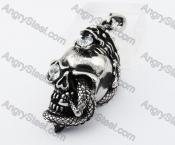 Stainless Steel Dragon with Skull Pendant KJP570009