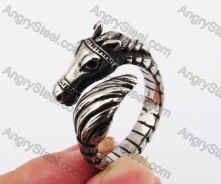 Stainless Steel Horse Ring KJR370291