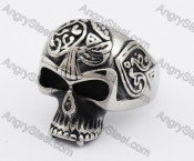 Stainless Steel Skull Ring KJR370316