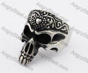 Stainless Steel Incomplete Skull Ring KJR370321