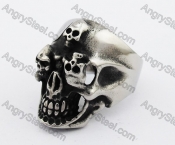 Stainless Steel Skull Ring KJR370297