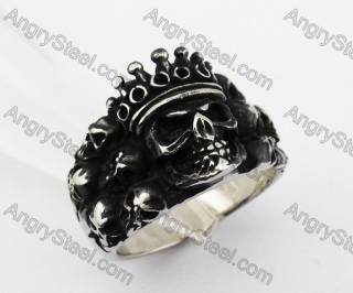 Stainless Steel King Skull Ring KJR370277