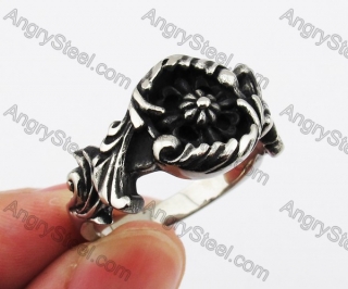 Stainless Steel Flower RingKJR370283