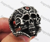 Stainless Steel Skull Ring KJR370323