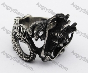 Stainless Steel Dragon Ring KJR370289