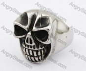 Stainless Steel Skull Ring KJR370294