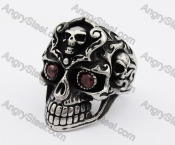 Stainless Steel Skull Ring KJR370299