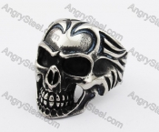 Stainless Steel Skull Ring KJR370314