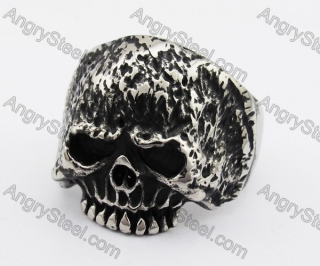 Stainless Steel Skull Ring KJR370324