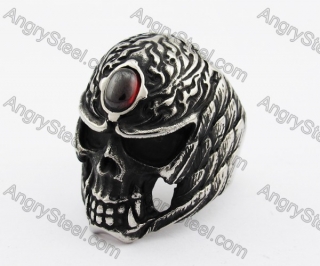 Stainless Steel Skull Ring KJR370273