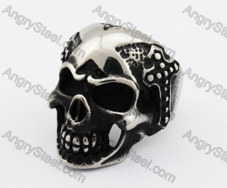 Stainless Steel Skull Ring KJR370305