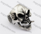 Stainless Steel Skull Ring KJR370315