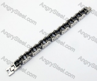 Black Stainless Steel Motorcycle Biker Chain Bracelet KJB580005