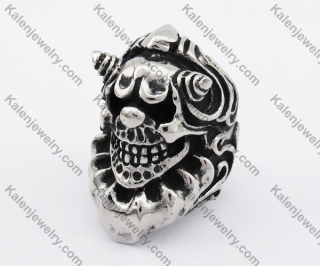 Stainless Steel Skull Ring KJR350180