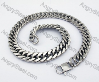 18mm Wide Large Steel Necklace KJN590001