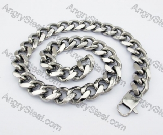 18mm Wide Large Steel Necklace KJN590003