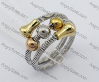 Three Colors Stainless Steel Wire Rings KJR450040