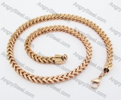 503×6mm Rose Gold Stainless Steel Necklace KJN150202