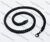 492×6mm Black Stainless Steel Necklace KJN150206