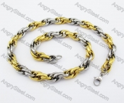 540×11mm Half Gold Stainless Steel Necklace KJN150207