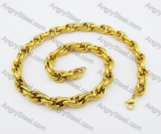 540×11mm Gold Stainless Steel Necklace KJN150209