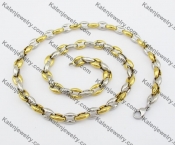 7.5mm Wide Stainless Steel Necklace KJN380029