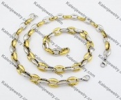 Steel Necklace & Bracelet Jewelry Set KJS380053