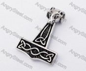 Stainless Steel Thor Hammer Pendant KJP170407