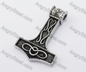 Stainless Steel Thor Hammer Pendant KJP170409